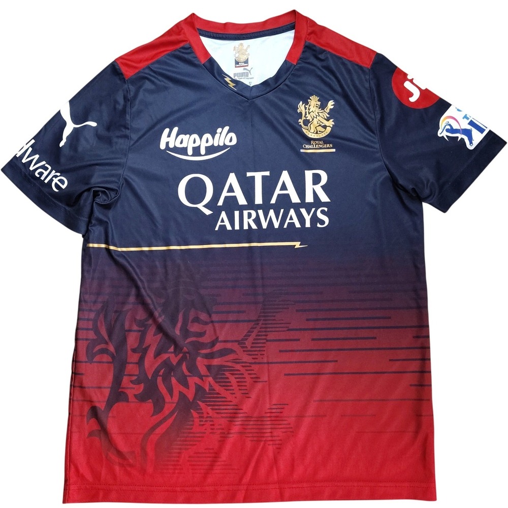 Rcb Ipl Royal Challengers Bangalore Cricket Jersey Puma India Men's Medium